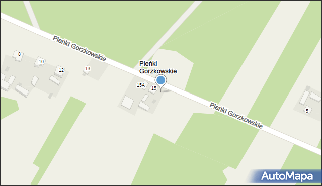 Bujniczki, Pieńki Gorzkowskie, 16, mapa Bujniczki