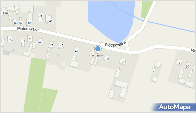 Bujny, Piotrkowska, 40, mapa Bujny