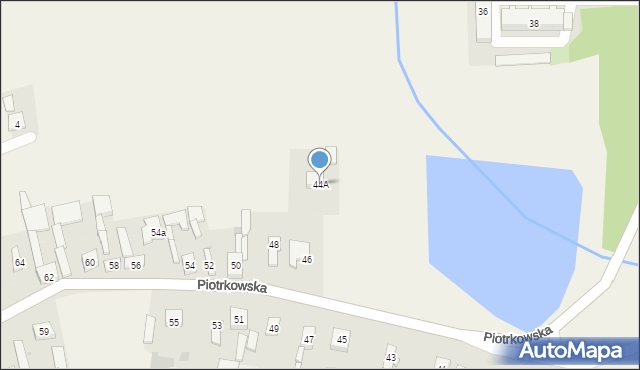 Bujny, Piotrkowska, 44A, mapa Bujny