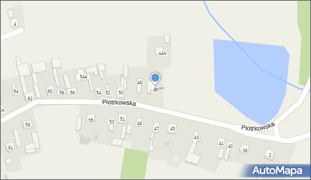 Bujny, Piotrkowska, 46, mapa Bujny