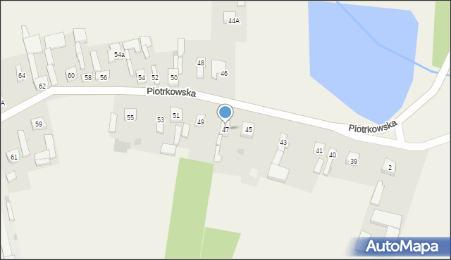 Bujny, Piotrkowska, 47, mapa Bujny