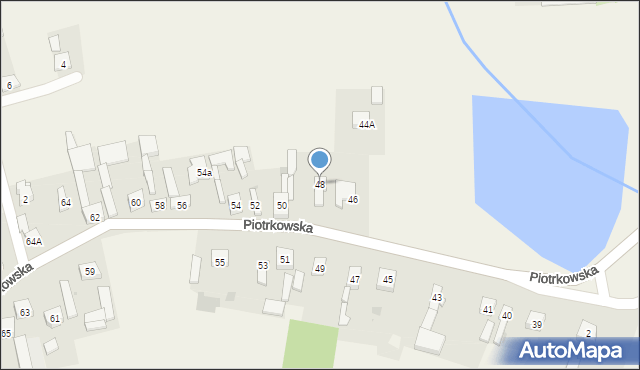 Bujny, Piotrkowska, 48, mapa Bujny