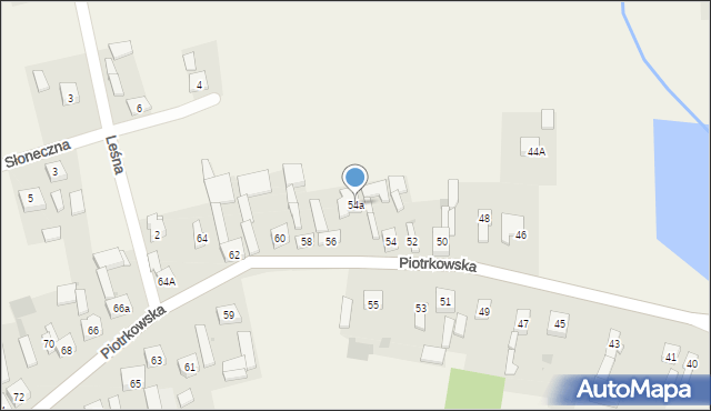 Bujny, Piotrkowska, 54a, mapa Bujny