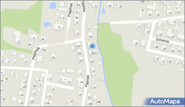 Bydgoszcz, Pijarów, 13a, mapa Bydgoszczy