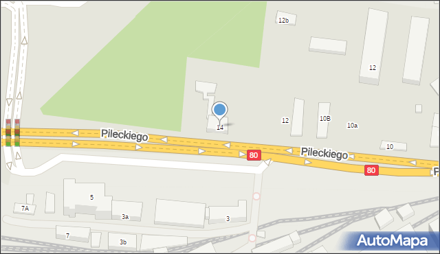 Bydgoszcz, Pileckiego Witolda, rtm., 14, mapa Bydgoszczy