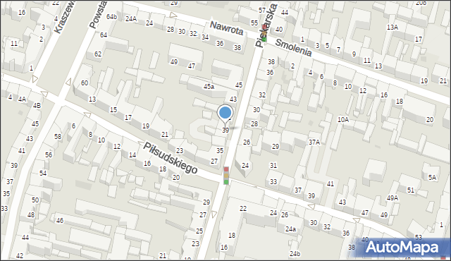 Bytom, Piekarska, 39, mapa Bytomia