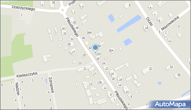 Cegłów, Piłsudskiego Józefa, marsz., 28, mapa Cegłów