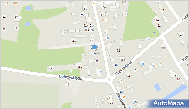 Cegłów, Piłsudskiego Józefa, marsz., 43, mapa Cegłów