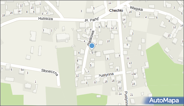 Chechło, Piaskowa, 3, mapa Chechło