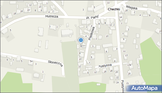 Chechło, Piaskowa, 6, mapa Chechło