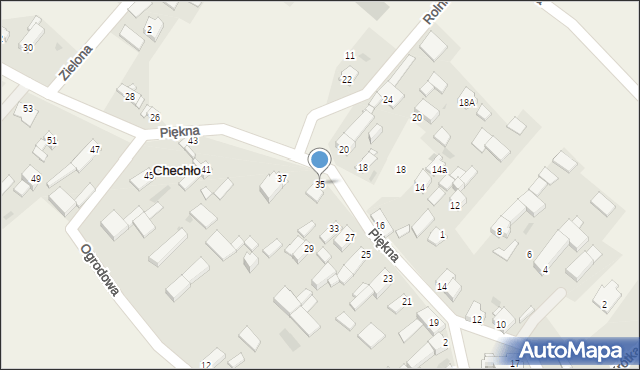 Chechło, Piękna, 35, mapa Chechło