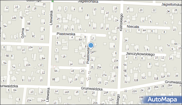 Chełm, Piastowska, 21A, mapa Chełma