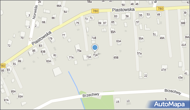 Chełmek, Piastowska, 71A, mapa Chełmek