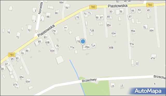 Chełmek, Piastowska, 73B, mapa Chełmek