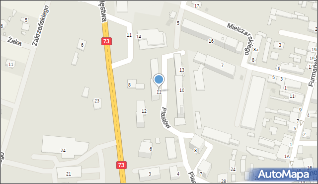 Chmielnik, Piastów, 11, mapa Chmielnik