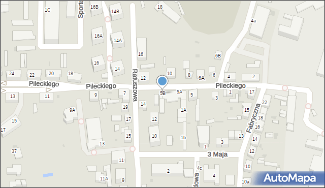 Chocianów, Pileckiego Witolda, rtm., 5B, mapa Chocianów