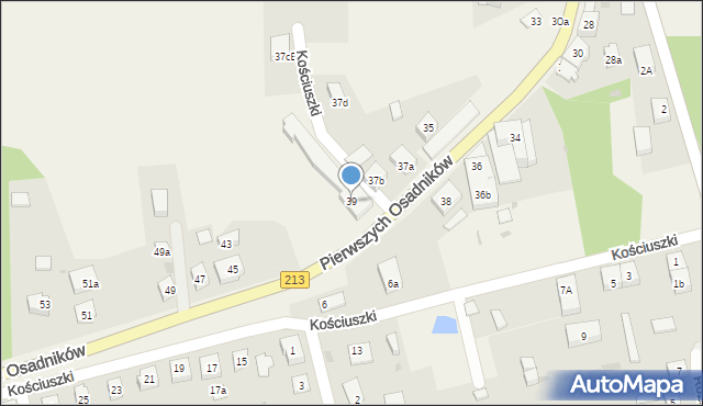 Choczewo, Pierwszych Osadników, 39, mapa Choczewo