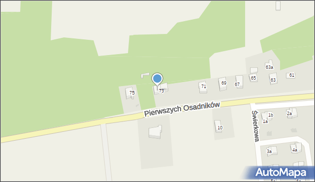 Choczewo, Pierwszych Osadników, 73b, mapa Choczewo