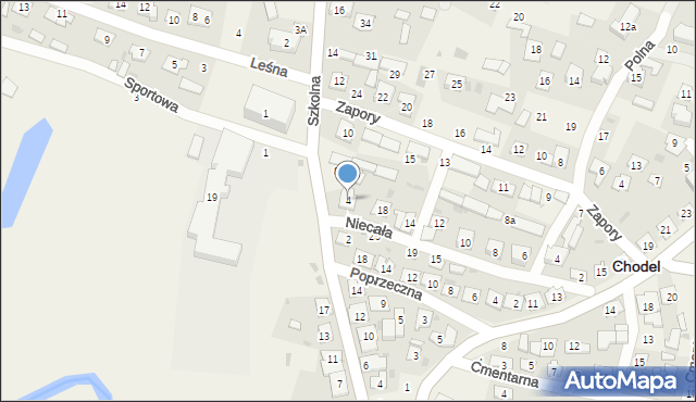 Chodel, Piłsudskiego Józefa, marsz., 4, mapa Chodel