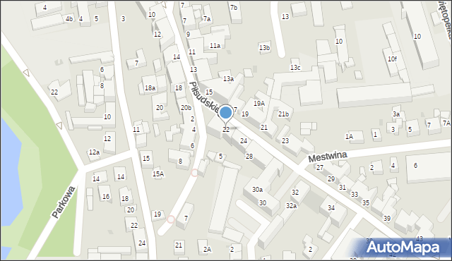 Chojnice, Piłsudskiego Józefa, marsz., 22, mapa Chojnic