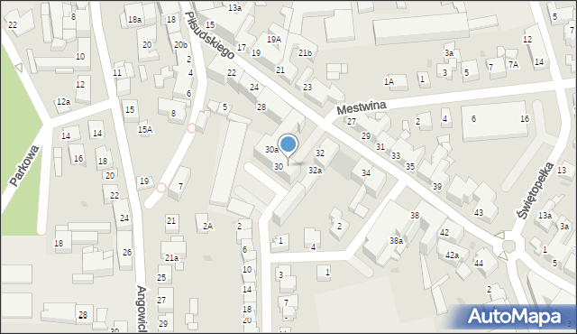 Chojnice, Piłsudskiego Józefa, marsz., 30b, mapa Chojnic