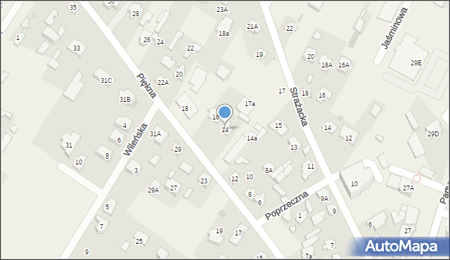 Chotomów, Piękna, 14, mapa Chotomów