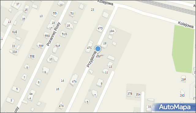 Chotomów, Piusa XI, 45d, mapa Chotomów