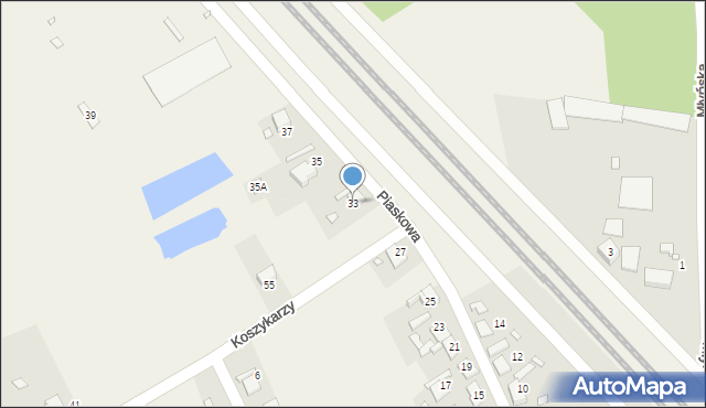 Chróścice, Piaskowa, 33, mapa Chróścice