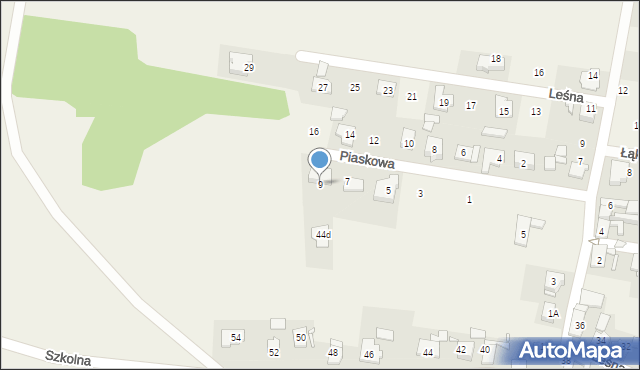 Chrząszczyce, Piaskowa, 9, mapa Chrząszczyce