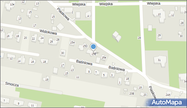 Chylice, Piaskowa, 15E, mapa Chylice