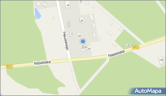 Cieksyn, Piłsudskiego Józefa, marsz., 2l, mapa Cieksyn