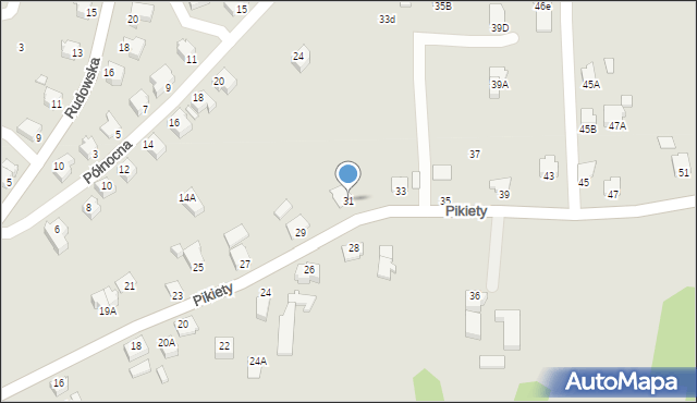 Cieszyn, Pikiety, 31, mapa Cieszyna