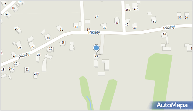 Cieszyn, Pikiety, 36, mapa Cieszyna