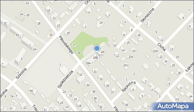 Czarna Białostocka, Piłsudskiego Józefa, marsz., 29F, mapa Czarna Białostocka