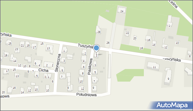 Czarnocin, Piaskowa, 1, mapa Czarnocin