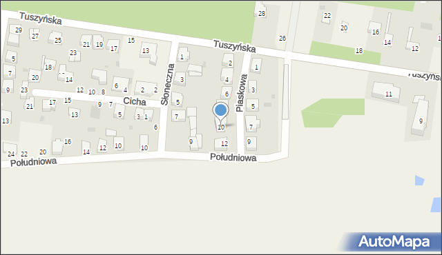 Czarnocin, Piaskowa, 10, mapa Czarnocin