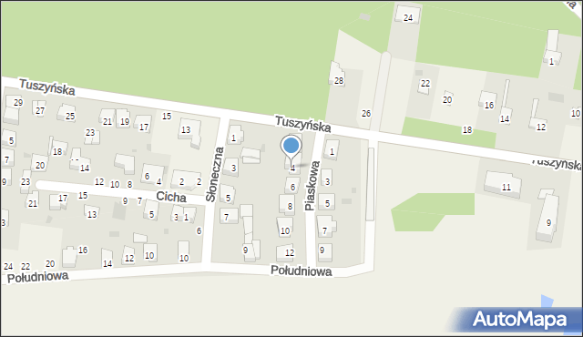 Czarnocin, Piaskowa, 4, mapa Czarnocin
