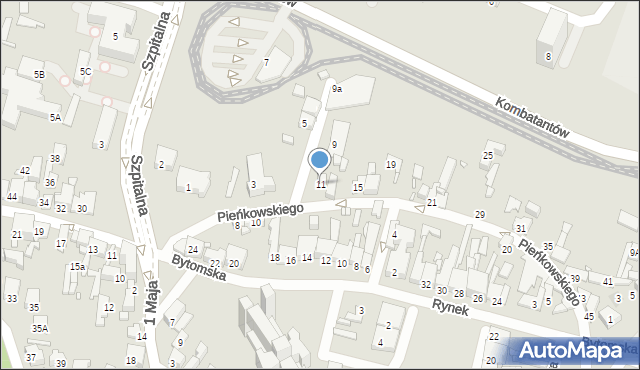 Czeladź, Pieńkowskiego Bolesława, 11, mapa Czeladź