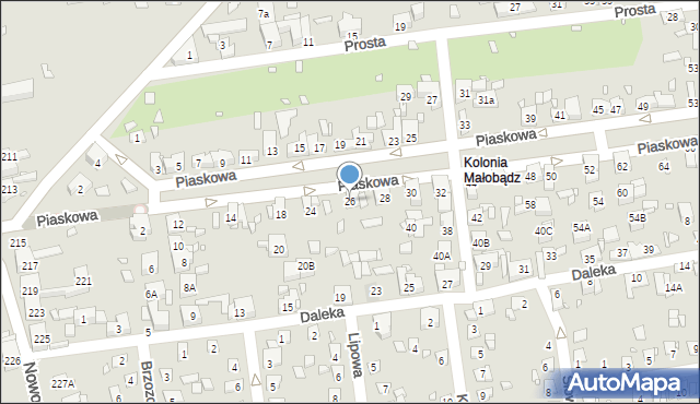 Czeladź, Piaskowa, 26, mapa Czeladź