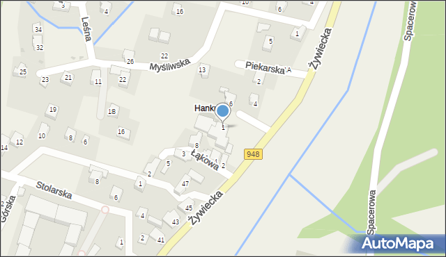 Czernichów, Piekarska, 1, mapa Czernichów