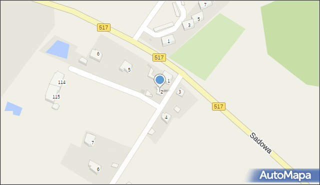 Czernin, Pieniężnego, 2, mapa Czernin