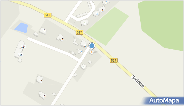 Czernin, Pieniężnego, 3, mapa Czernin