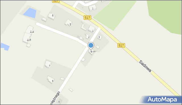 Czernin, Pieniężnego, 4, mapa Czernin