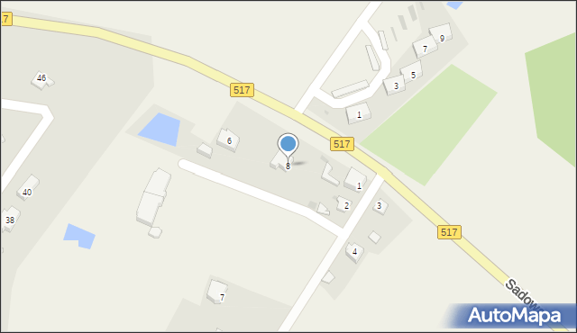 Czernin, Pieniężnego, 8, mapa Czernin