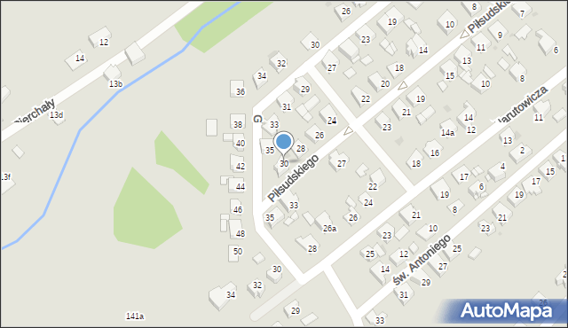 Czerwionka-Leszczyny, Piłsudskiego Józefa, marsz., 30, mapa Czerwionka-Leszczyny