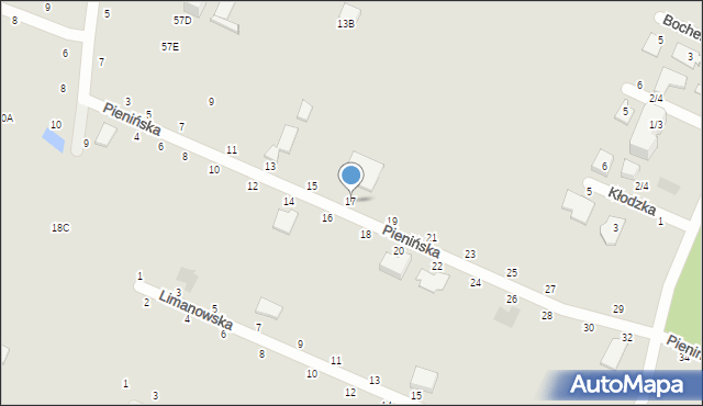 Częstochowa, Pienińska, 17, mapa Częstochowy