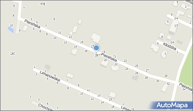 Częstochowa, Pienińska, 18, mapa Częstochowy