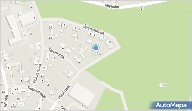 Człopa, Piaskowa, 2, mapa Człopa