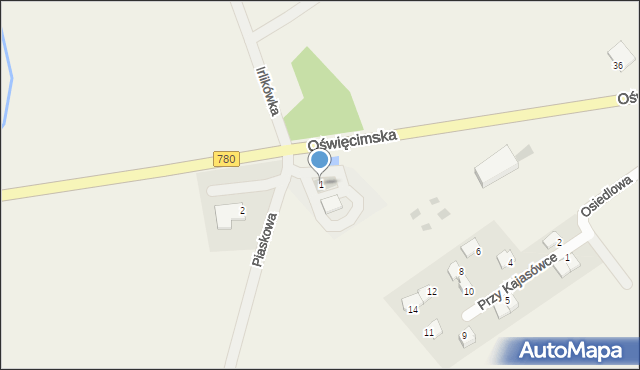 Czułówek, Piaskowa, 1, mapa Czułówek