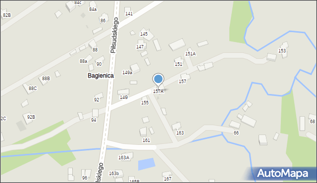 Dąbrowa Tarnowska, Piłsudskiego Józefa, marsz., 157A, mapa Dąbrowa Tarnowska